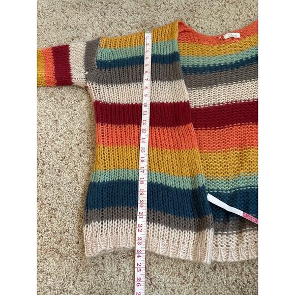 Elan Loose Oversized Knit Striped Cardigan Sweater Size O/S - Picture 9 of 9